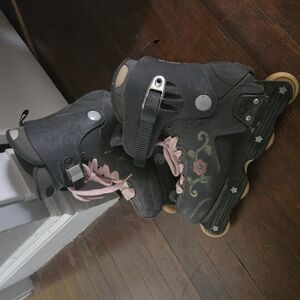 Stylish Black and Pink Rollerblades